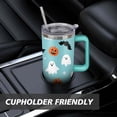 thumbnail image 7 of Happy Halloween Ghost Cup with Handle and Straws 40 oz Insulated Halloween Travel Cup Birthday Present for Women Girls Daughter Mom Gifts for Him/Her Coffee Mugs, 7 of 7