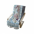 thumbnail image 4 of Vintage Soft Flannel Fleece Throw Blanket, Nautical Anchor Marine Floral Roses Bouquet Wreath Antiqued Horizontal Stripes, Cozy Plush for Indoor and Outdoor Use, 50" x 70", Multicolor, by Ambesonne, 4 of 6