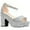 Gray, variant on Women Platform Chunky Heeled Sandals Ankle Strap Sexy Open Toe Heels Chunky Block Platform Wedge Sandals
