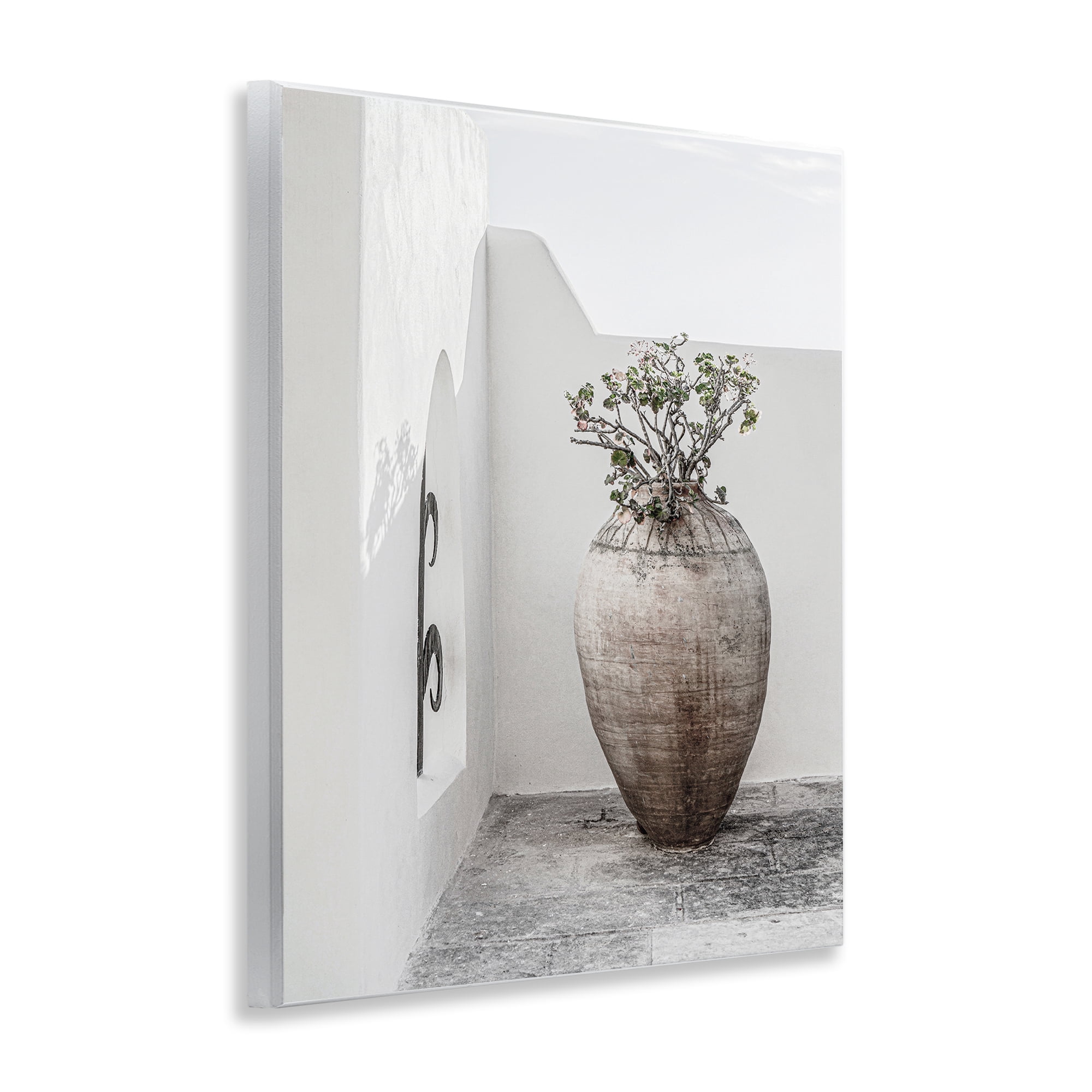 Stupell Industries Flower Vase with Architecture Buildings & Architecture Photography Unframed Art Print Wall Art, 11 x 14