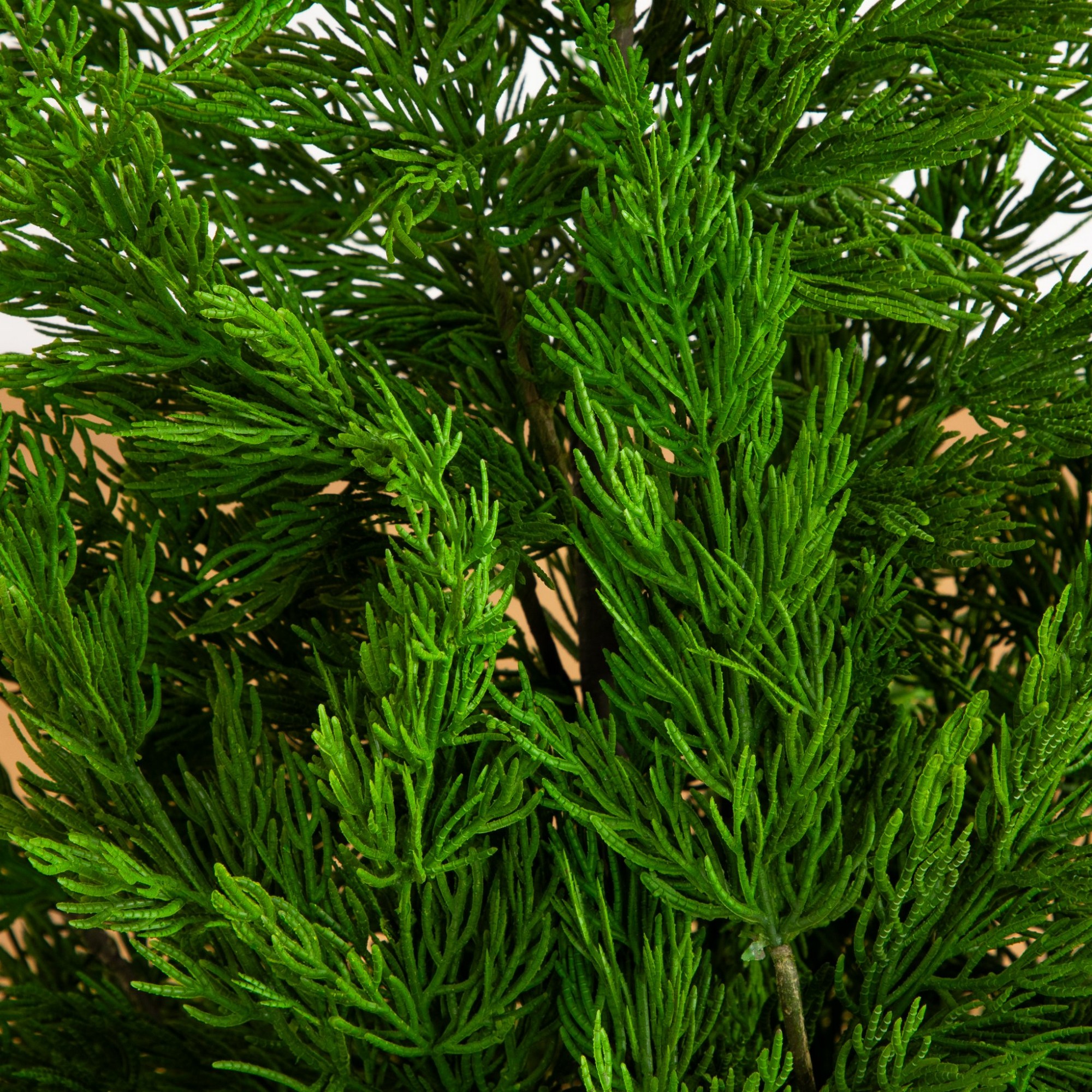 3ft. Artificial Real Touch Winter Cypress Bush in Black Decorative Planter