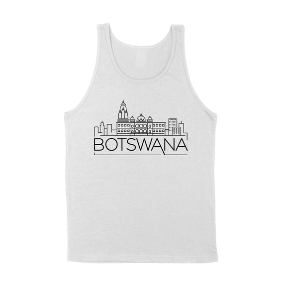 Skyline Botswana South Africa Tank Top Unisex Large White