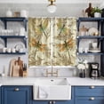 thumbnail image 2 of Vintage Dragonfly Kitchen Curtains Window Panels, Vintage Brown Tree Branch Insulated Window Treatment Curtain, Grommet Curtains for Bedroom/Living Room/Bathroom, 2 Piece 42"Wx63"L, 2 of 8