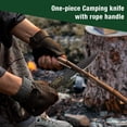 thumbnail image 4 of Axe and Fixed Blade Knife with Sheath, One-Piece Camping Hatchet and Hunting Knife with Rope Handle, Includes Zoomable Tactical Flashlight and Many Other Tools, 15 Pieces Camping Tool Set, 4 of 7