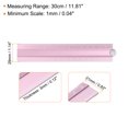 thumbnail image 2 of Uxcell Folding Straight Ruler 30cm Metric Aluminum Alloy Protractor Foldable Angle Ruler Pink, 2 of 7