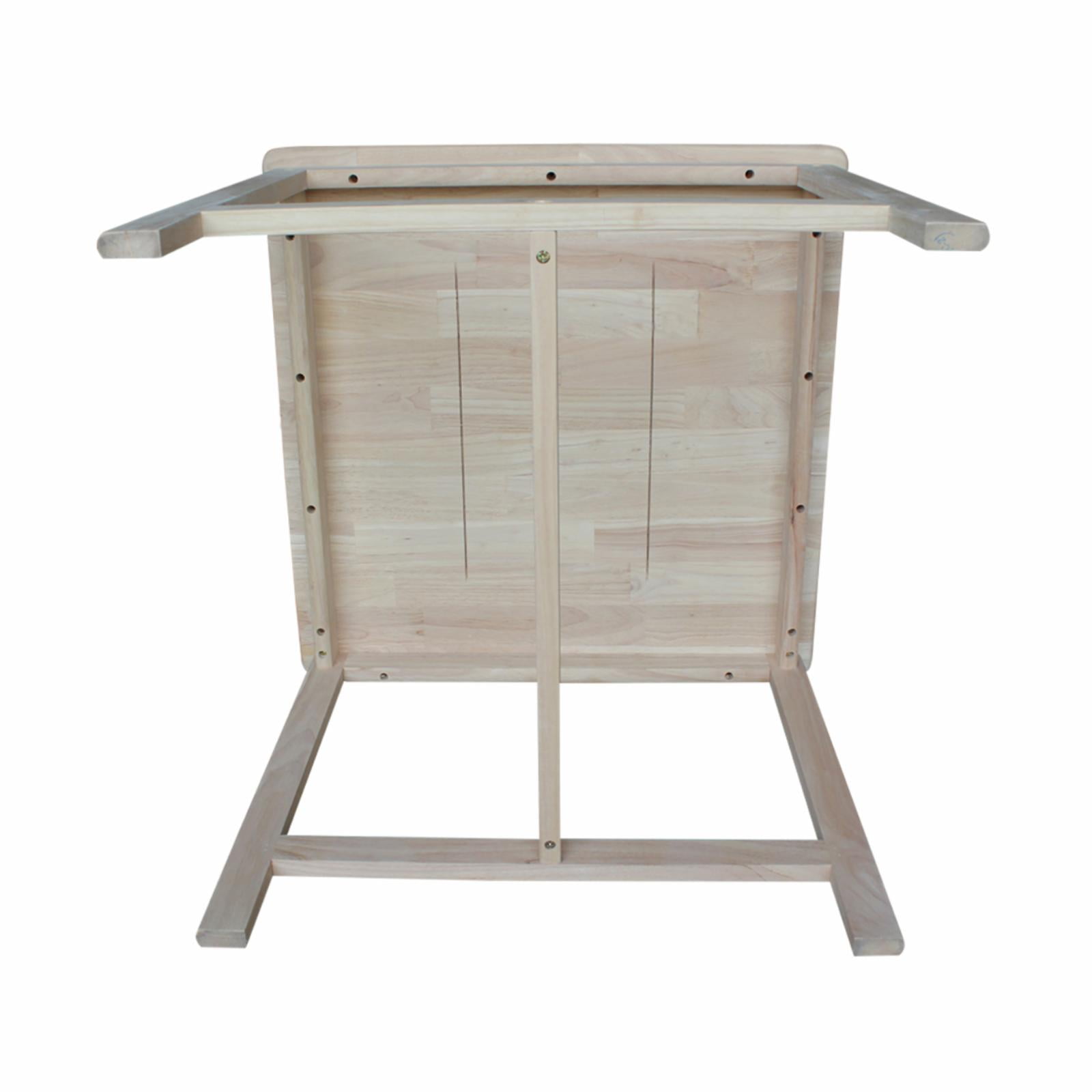 International Concepts Indoor Wood Kids Table and Chairs in Unfinished - 3 Piece Set