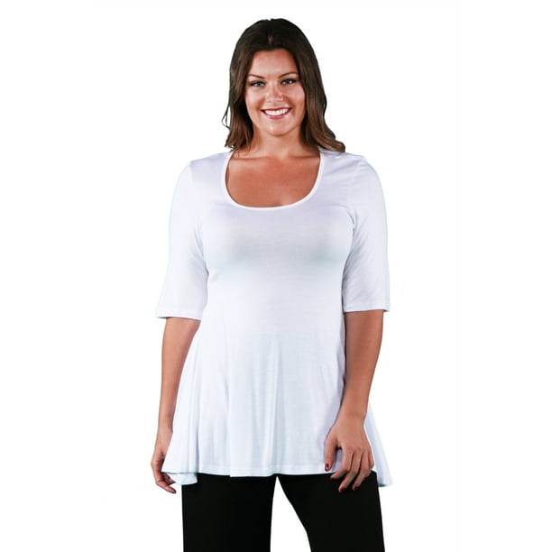 24/7 Comfort Apparel 24seven Comfort Apparel Elbow Sleeve Plus Size