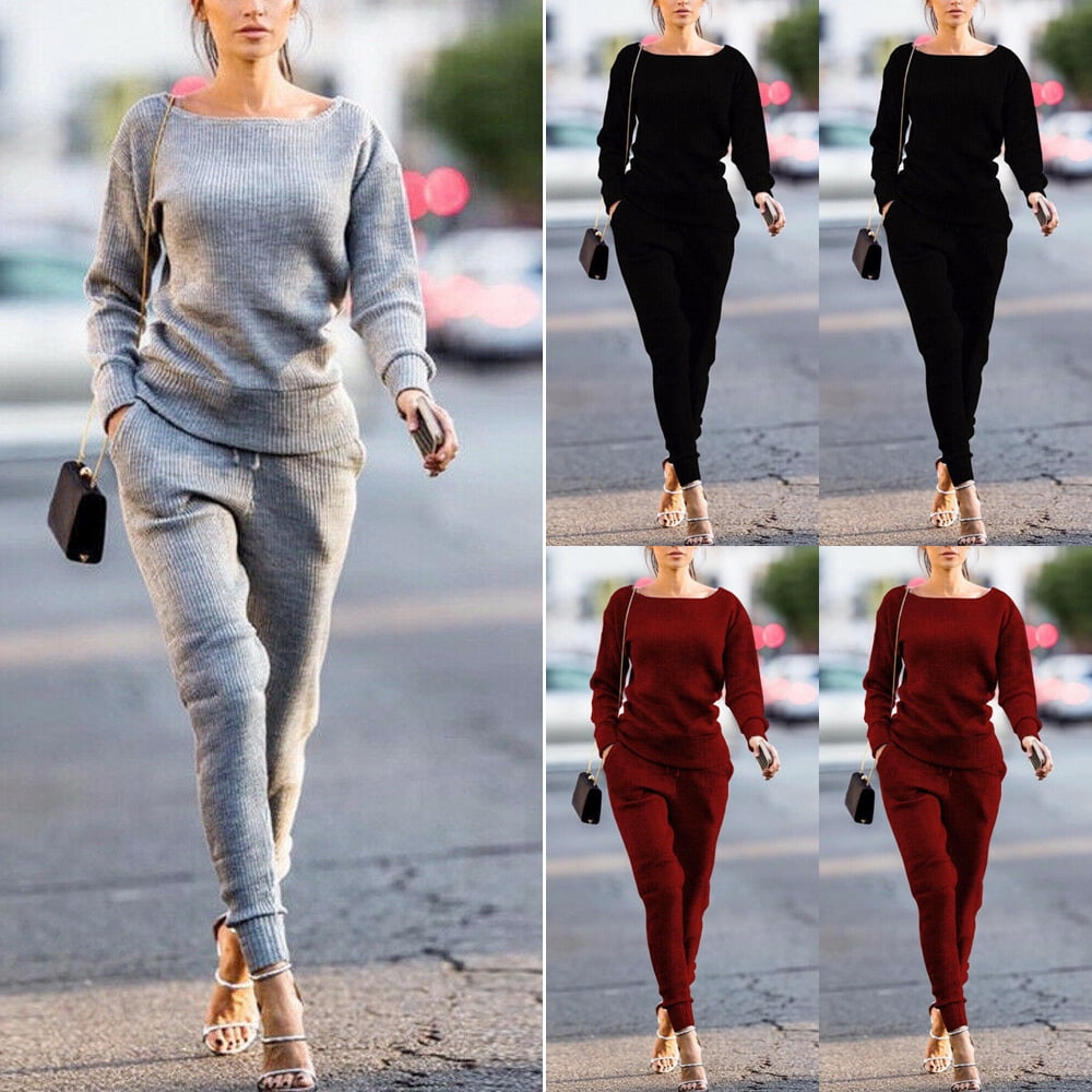 ribbed tracksuit womens