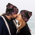 thumbnail image 5 of Yiaed Orchids Flowers Print Winter Beanie for Men Women, Fleece Lined Beanie Soft Warm Knit Hat Ski Stocking Cuffed Ca, 5 of 6