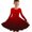173#Red, variant on gljltg Girls One-Shoulder Dresses Size Girls Long Sleeve Stretchy Dress A Line Twirly Skater School Recital Dress Long Sleeve Round Neck Dress 4-14 Years