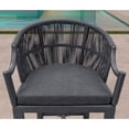 thumbnail image 5 of PURPLE LEAF Patio Bar Stools Set of 2 Outdoor Wicker Modern High Bar Chairs Metal Cushioned Barstools with Backs and Ergonomic Armrest for Balcony Garden Indoor Kitchen Island, Gray, 5 of 9