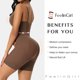 thumbnail image 4 of Body completo cómodo para mujer, moldeador de glúteos sin costuras, control de abdomen, adelgazante de muslos, talla L/XL, marrón, 4 of 4
