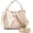 Apricot, variant on Women's bucket bag with silk scarf, black top handle  bag, adjustable  strap, elegant daily commuting handbag