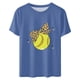 thumbnail image 3 of Fiudx Liquidación de Ofertas Flash Tops con Estampado de Moda para Mujer, Blusa de Manga Corta con Cuello Redondo, Camisetas, 3 of 3