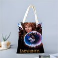 thumbnail image 2 of Labyrinth Movie Bolso de tela con estampado de lienzo para mujer, bolsa de compras reutilizable y estética, con cremallera interior, regalo para mujer,38*45cm., 2 of 6