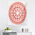 thumbnail image 1 of Mandala Tapestry, Hungarian Round Folk Art Pattern Tulips Traditional Kalocsai Old Fashioned, Fabric Wall Hanging Decor for Bedroom Living Room Dorm, 5 Sizes, White Red, by Ambesonne, 1 of 1