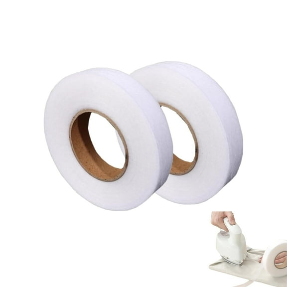 No Sew Hemming Tape Fabric Adhesive, Iron On Hem Tape for Pants and Clothes, No Sewing, Invisible (2pcs,2cm/0.79 in)