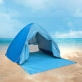 thumbnail image 3 of ETHKIA Pop Up Beach Tent Shade Sun Shelter UPF 50+ Canopy Cabana 2-3 Person for Outdoor Activities Camping Fishing Hiking Picnic Touring (Including Curtains) Sky Blue, 3 of 4