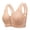 Beige, variant on Front Button Wireless Bra for Women Full Figure Breathablem Mesh Sheer Bralette Front Closure Posture Everyday Bras Black XXL
