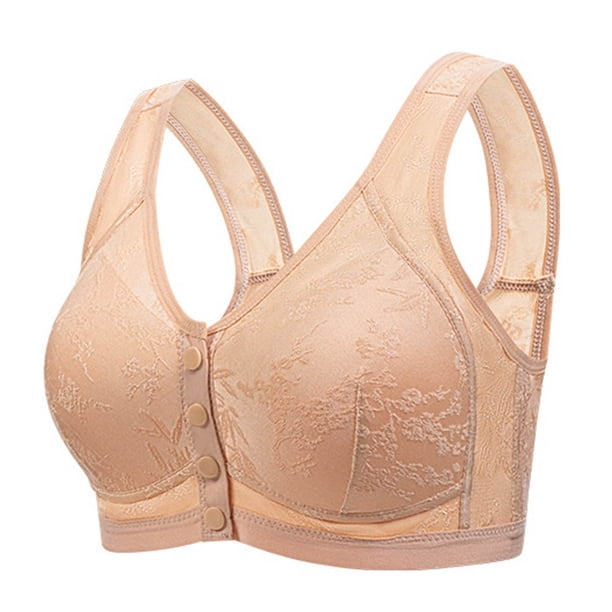 Ropa Interior Transpirable para Mujeres Sujetador Inalámbrico Delgado de Tamaño Grande con Diseño de Reunión, Ropa Interior de Poliéster Elástica Cómoda Diaria para el Uso Diario