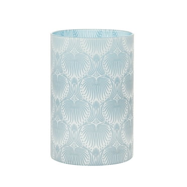Beachcombers Narrow Blue Shell Candle Holder  Blue