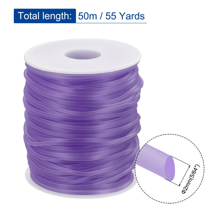 Solid Rubber Cord Tubing 55 Yards 2mm Dia Sky Blue Rubber Tube for