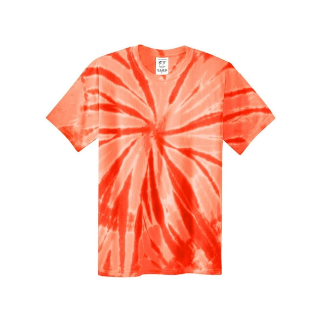 Gravity Threads T-Shirt à Manches Courtes Teinture sur Nœuds pour Jeunes - Orange - Très Grand