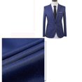 thumbnail image 2 of Men Business Formal Suit Set Slim Fit Wedding Blazer Pants 2 Piece, 2 of 3