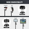 thumbnail image 3 of Neewer Light Stand Mount Adapter: Cold Shoe & 1/4" Screw Mini Ball Head, 22lb Load for Ring Light/Camera/Monitor, 3 of 8