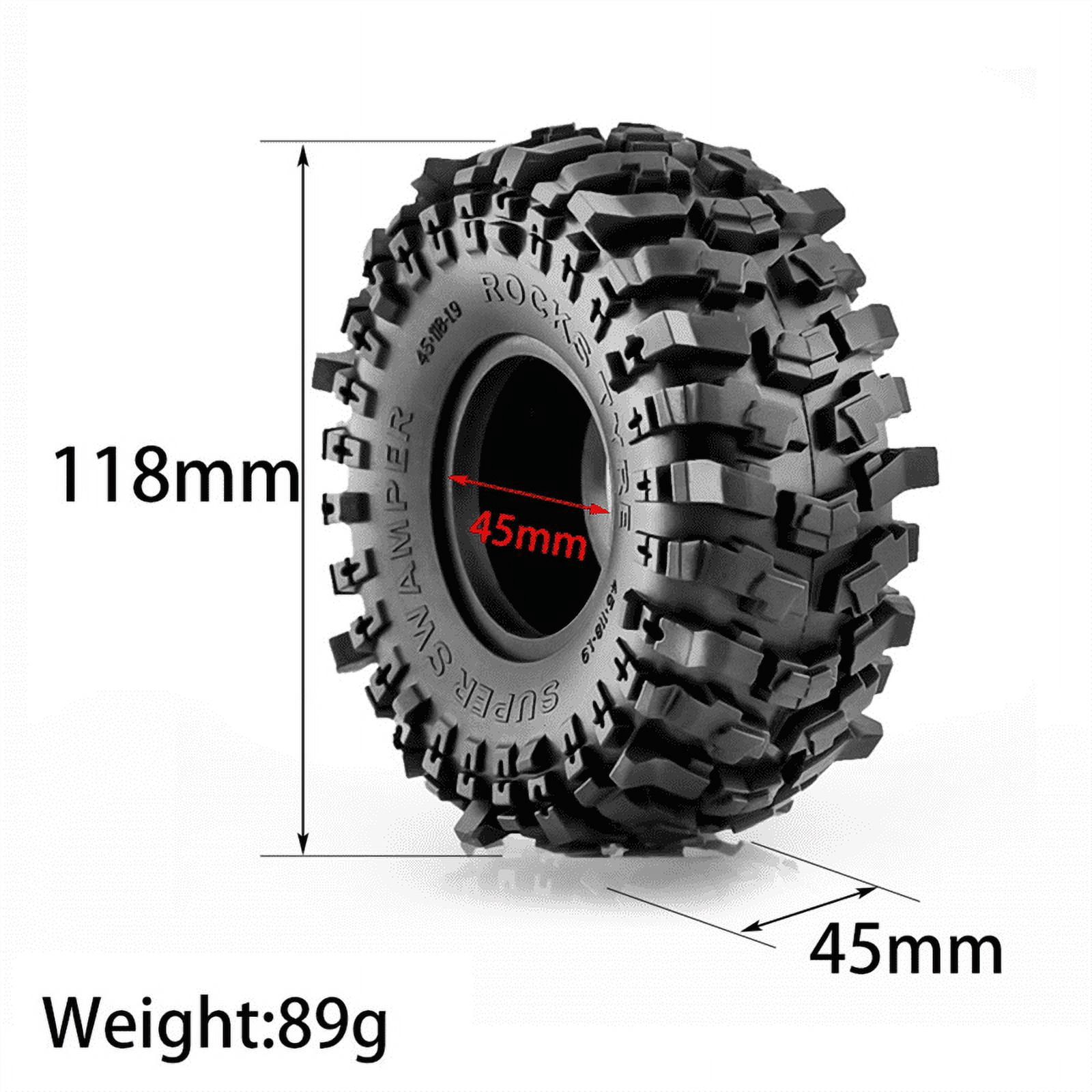 8 Pcs Pneus en Caoutchouc 118MM 1.9 pour Voiture RC Crawler 1/10 Axial SCX10 90046 AXI03007 TRX4 D90 CC01 8 Pcs Pneus en Caoutchouc 118MM 1.9 pour Voiture RC Crawler 1/10 Axial SCX10 90046 AXI03007 TRX4 D90 CC01