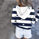thumbnail image 4 of Sudadera de manga larga con estampado de capucha para mujer Blusa informal Tops Pompotops gfhjh7319, 4 of 6