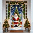 thumbnail image 6 of Christmas Door Cover – Santa Claus Pattern 35 x 71 Inch Polyester Banner – Multicolor Front Door Decoration for Holiday Party & Home Decor, 6 of 6