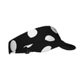 thumbnail image 2 of Easygdp Black and White Polka Dot Stretchy Visor - Unisex Visor Hat for Men and Women, UPF 50 Sun Protection Visor, Ultra-Light, 2 of 8