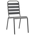 thumbnail image 5 of vidaXL 3 Piece Bistro Set Steel Dark Grey, 5 of 5