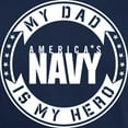 thumbnail image 3 of CafePress - U.S. Navy My Dad Is My Hero Dark T Shirt - Men's Classic Graphic Cotton T-Shirt, 3 of 4