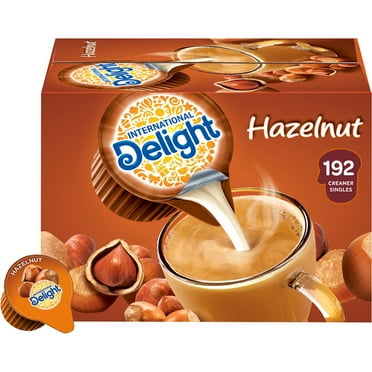 International Delight Hazelnut Creamer Singles - Hazelnut Flavor - 0.50 Fl Oz (15 Ml) - 192/carton