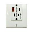 thumbnail image 2 of Teklectric - 15A Qualcomm Quick Charge 3.0 Type A & C USB Charger Tamper-Resistant Receptacle Wall Plate and Screws Included, 2 of 5