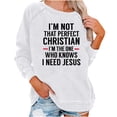 thumbnail image 2 of SEMPAI Hackless sweater Athletic Shirts & Tops Long Sleeve Round Neck Tops for Women Sports Tops Loose Fit Comfy Print Oversized T-Shirts for Womens Sweatshirts, 2 of 6