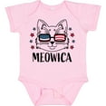 thumbnail image 3 of Inktastic 4th of July Meowica Cat in Flag Sunglasses Boys or Girls Baby Bodysuit, 3 of 5