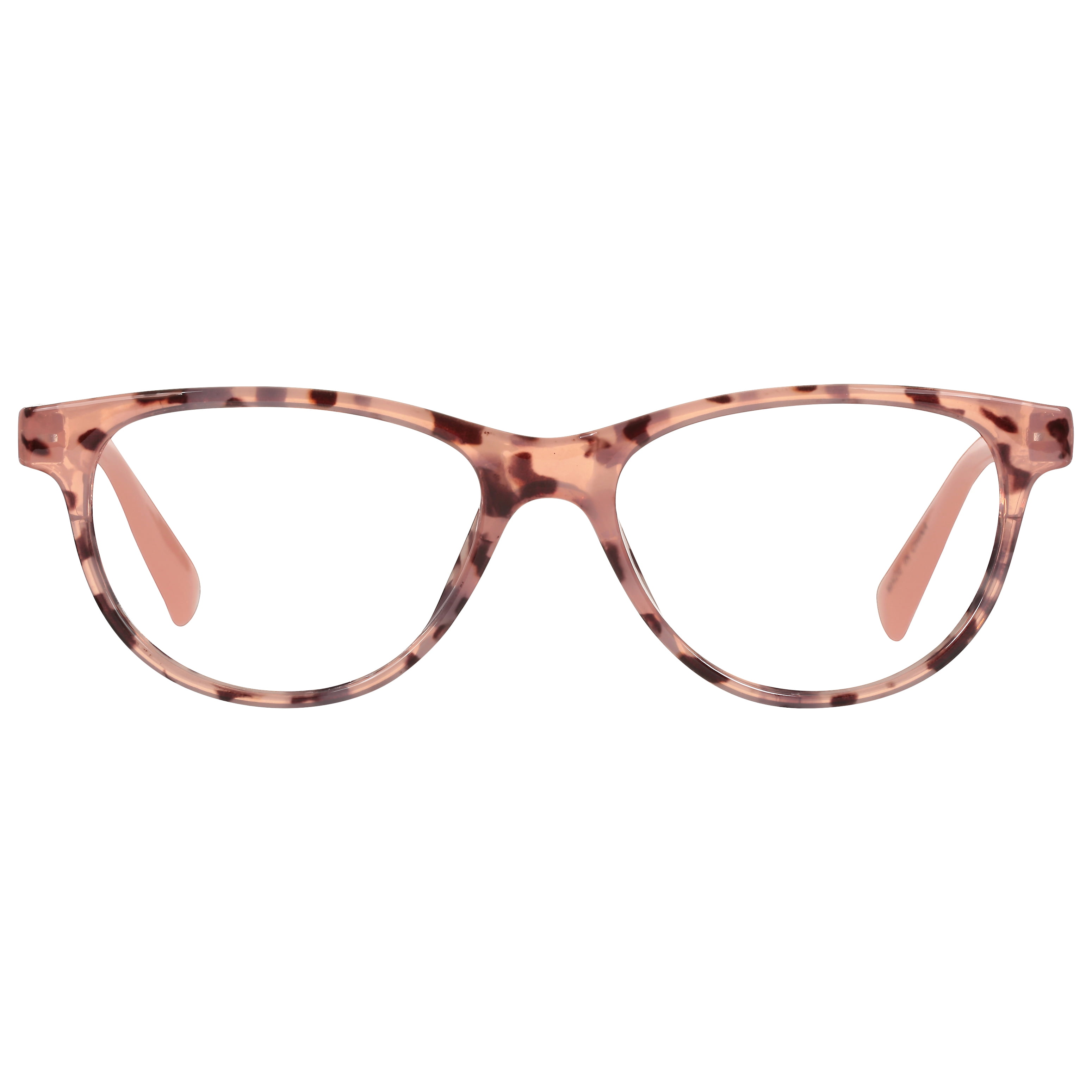 (2 pack) M+ Womens Cateye Plastic Reading Glasses Blhtt 3.25 Jessie in Tortoise with Pink Temples