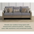 thumbnail image 3 of Heathered Solid Grey Deep Seating Cushion Set, 3 of 8