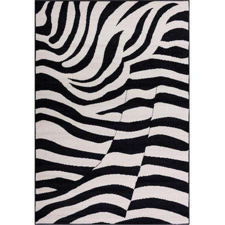 Nittany Lions Rug - Well Woven Miami Lion Animal Print Area Rug, Black, 5' x 7'