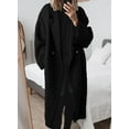 thumbnail image 3 of Women's Winter Double Breasted Casual Coat Long Sleeve Notch Lapel Long Trench Coat, 3 of 8
