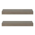 thumbnail image 3 of Kate and Laurel Havlock Wood Shelf Set, Gray 2 Piece 24 inch, 3 of 10
