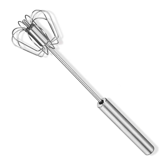 Egg Beater Hand: Hand Semi Automatic Egg Whisk, Stainless Steel Hand Push Egg Beater Manual Blender for Home Kitchen Tool Blending, Whisking, Beating & Stirring