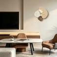 thumbnail image 4 of Wall Clocks for Living Room,Living Room Clock,Modern Wooden Silent Wall Clock,Quartz Non-Ticking Analog Digital Clock,Fashion Battery Operated Hanging Decor for Living Room Bedroom Office(A), 4 of 9
