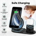 thumbnail image 2 of Wireless Charger, 3 in 1 Wireless Charging Station Dock for AirPods/Apple Watch, Fast Charging Stand Compatible for iPhone 11 Pro Max/Xs/XS,Black, 2 of 8