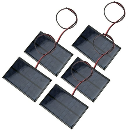 

LAFGUR Wired Solar Panel Polysilicon Solar Panel 5pcs DC5V 150mA 5pcs Solar Panel Module With 30cm/11.8in Wire Weather Resisitant Charging