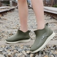 thumbnail image 6 of AUDeals Women's Rain Boots, Lightweight Short Ankle Shoes with Durable Comfort for Garden and Fishing (Green, 6.5), 6 of 7