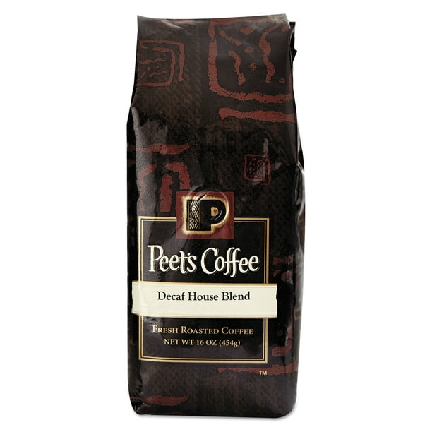 Peet's Coffee & Tea Bulk Coffee, House Blend, Decaf, Ground, 1 lb Bag